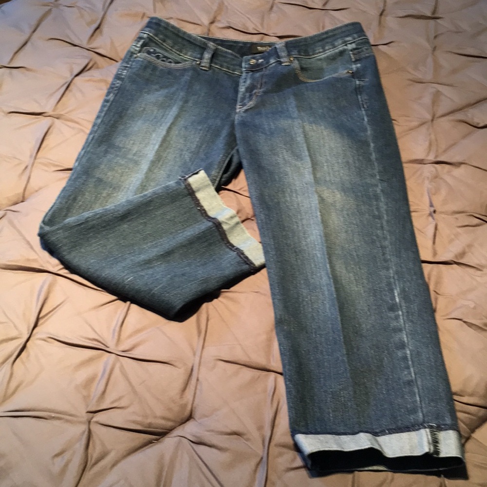 Crop Jean pants.